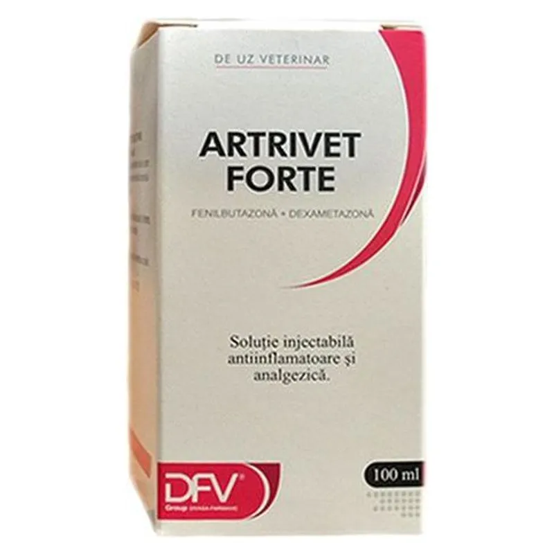 Cutia de Artrivet Forte, soluție injectabilă antiinflamatoare și analgezică