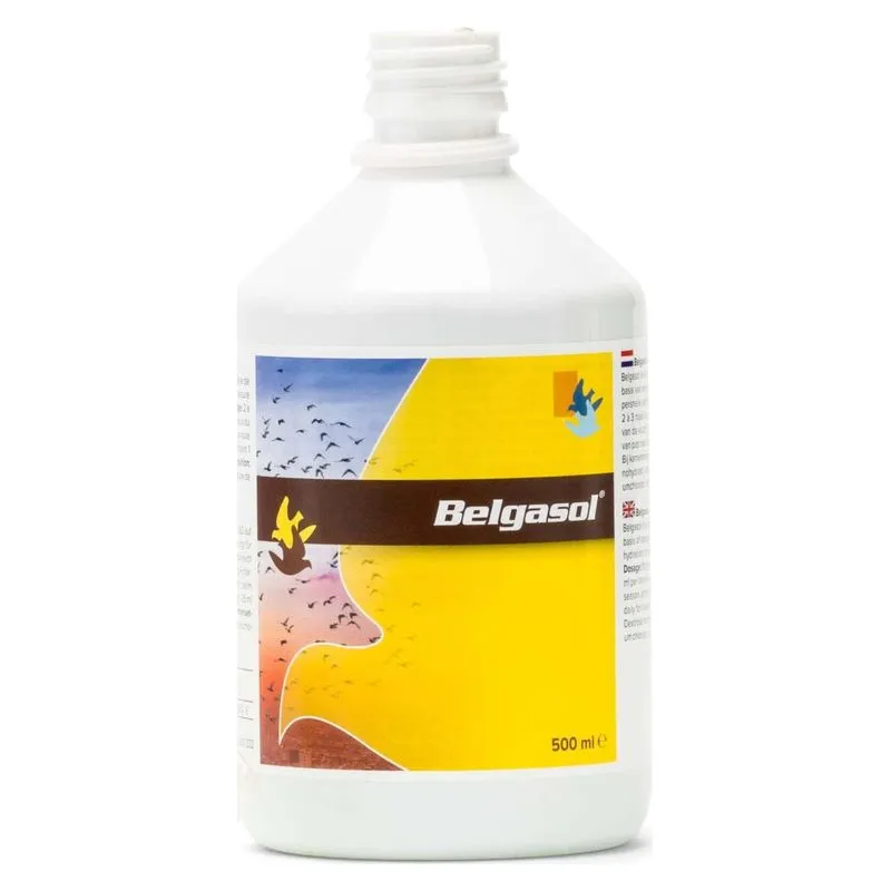 Sticla de Belgasol de 500 ml, supliment lichid pentru porumbei