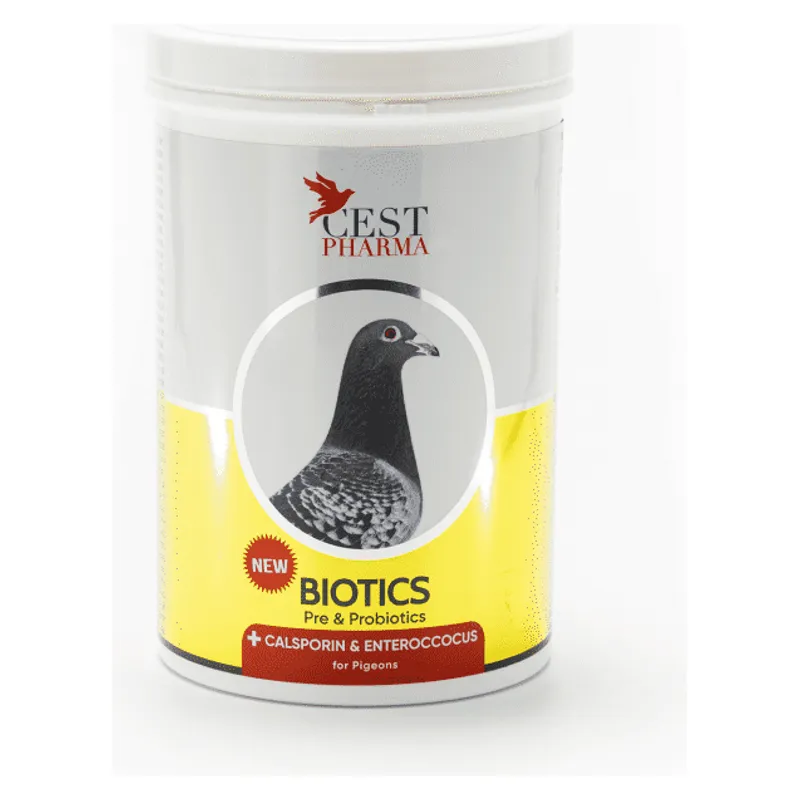 Recipientul de Biotics, probiotic și prebiotic pentru porumbei, Cest Pharma