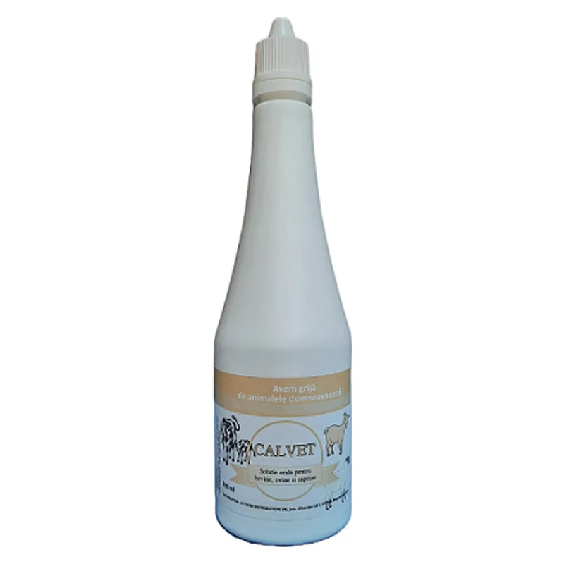 Flaconul de Calvet 500 ml, soluție orală pentru bovine, ovine și caprine