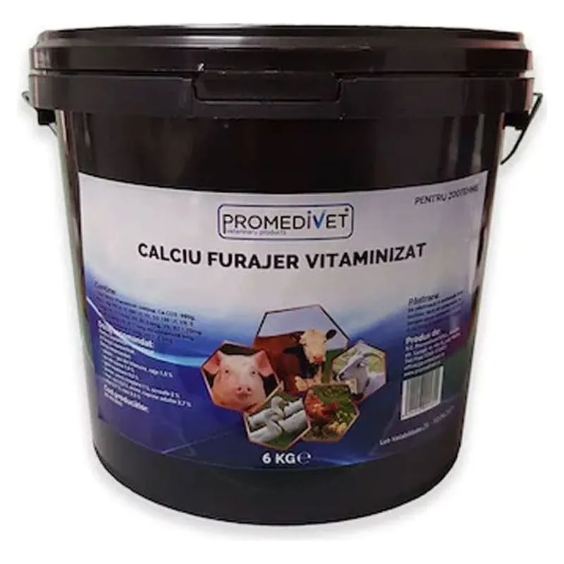 Găleata de calciu furajer vitaminizat Promedivet, 6 kg