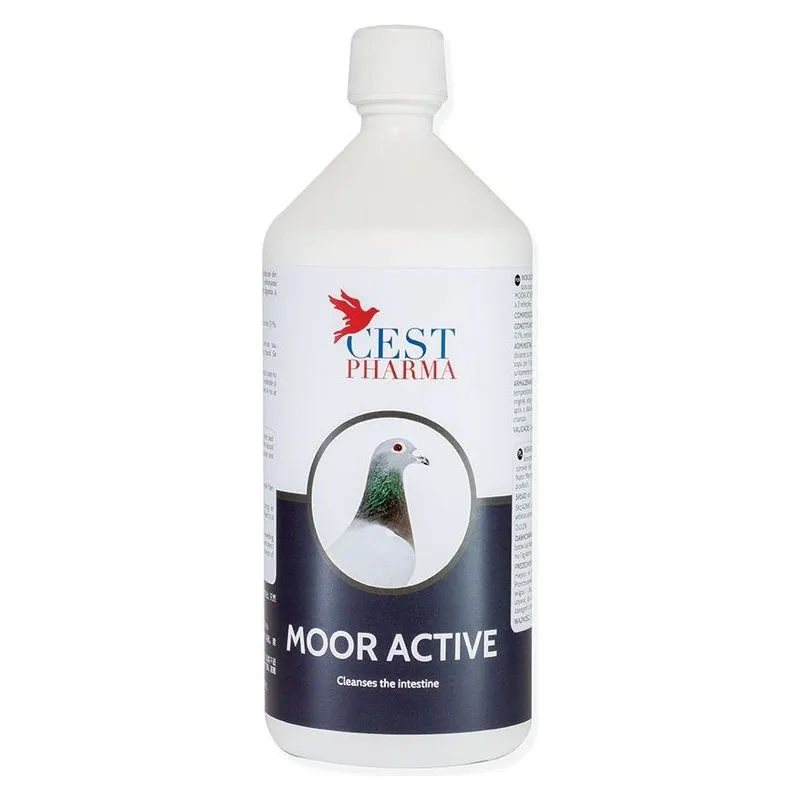 Sticla de 1 litru de Moor Active de la Cest Pharma pentru porumbei