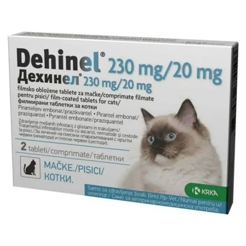 Cutia de Dehinel Cat 230 mg/20 mg, comprimate filmate pentru pisici