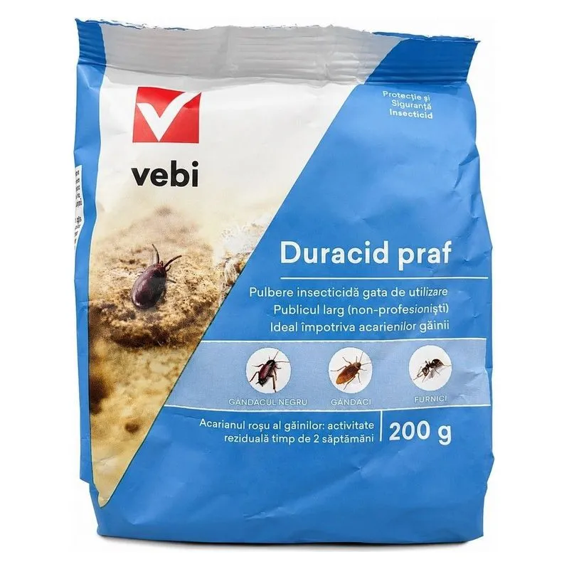 Punga de Duracid praf 200 g, insecticid pulbere Vebi