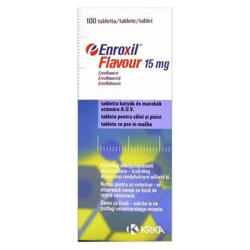 Cutia de Enroxil Flavour 15 mg, comprimate pentru câini și pisici
