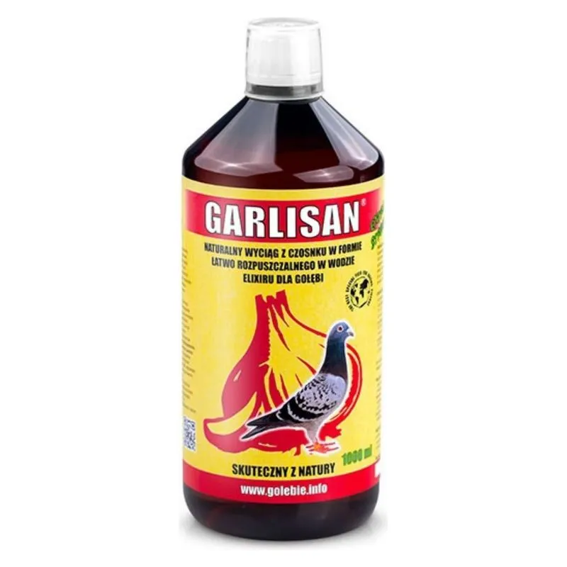 Sticla de Garlisan de 1 litru, extract de usturoi pentru porumbei