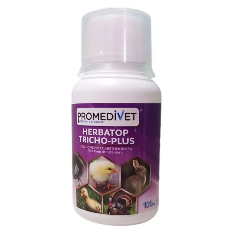 Flaconul de Herbatop Tricho-Plus de 100 ml de la Promedivet