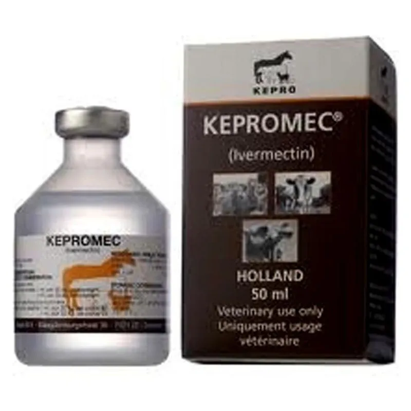 Flaconul și cutia de Kepromec 50 ml, soluție injectabilă cu ivermectină de la Kepro