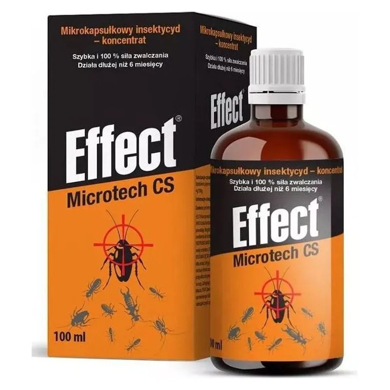 Cutia și flaconul de Effect Microtech CS 100 ml, insecticid microîncapsulat