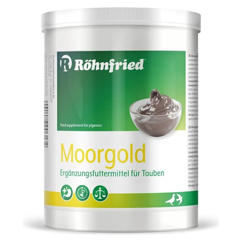 Recipientul de 1 kg de Moorgold Röhnfried, supliment pentru porumbei