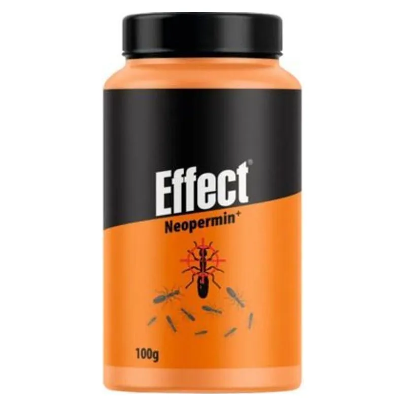 Recipientul de Neopermin+ 100 g, pulbere insecticidă Effect