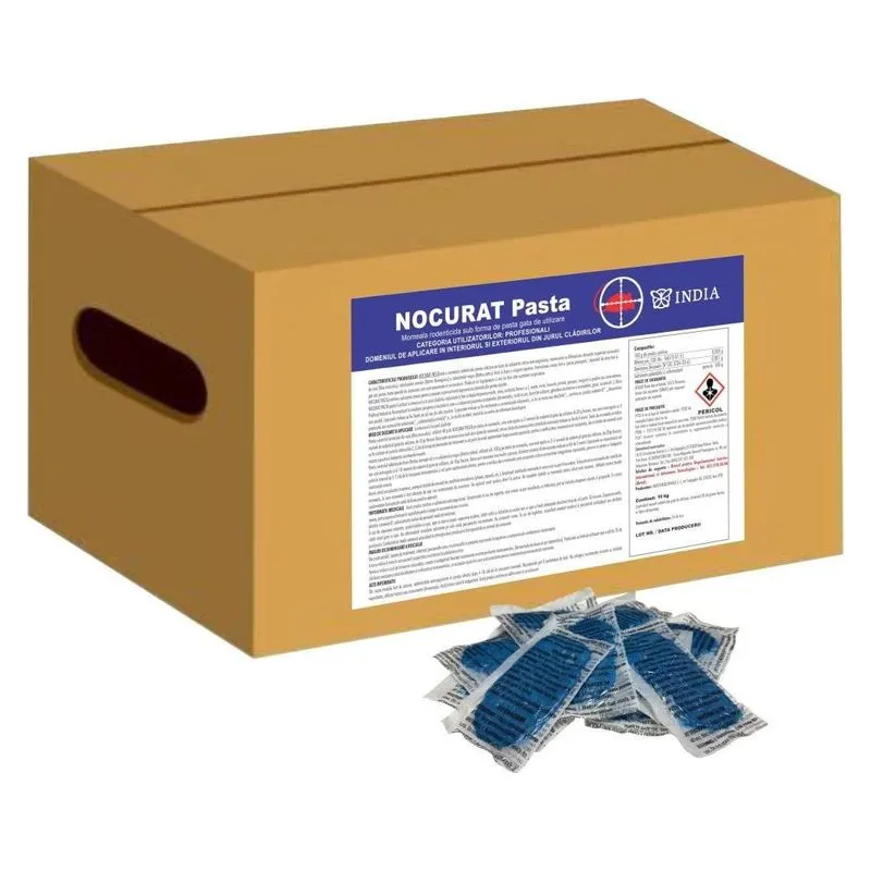 Cutia de carton Nocurat Pastă cu plicuri de momeală raticidă, ambalaj colectiv de 10 kg