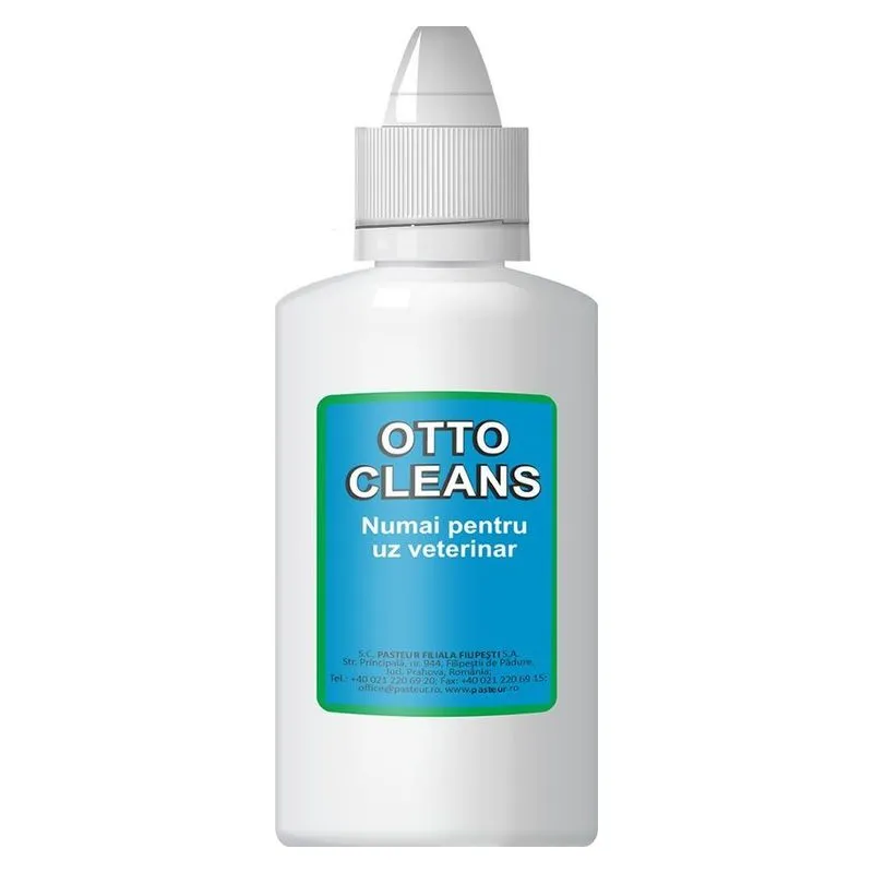 Flaconul de Otto Cleans, soluție pentru toaleta urechilor la câini și pisici, 100 ml