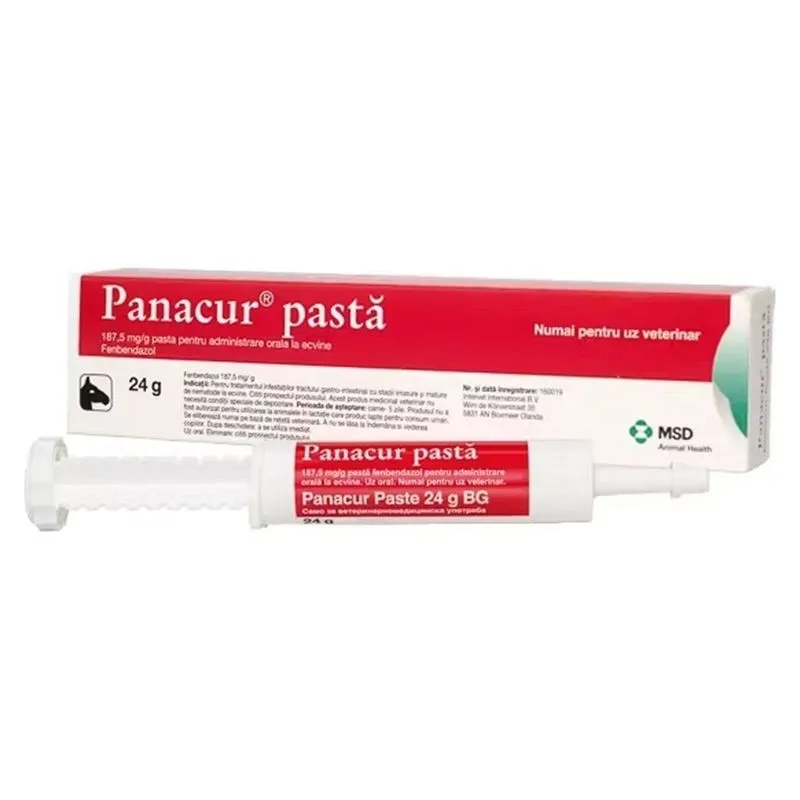 Seringa și cutia de Panacur pastă 24 g pentru cabaline
