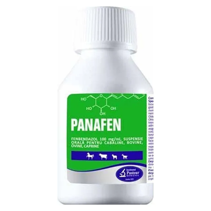 Flaconul de Panafen 100 ml, suspensie orală cu fenbendazol