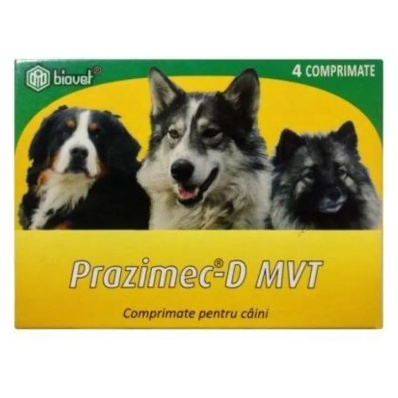 Cutia de Prazimec D MVT, comprimate pentru câini, 4 comprimate