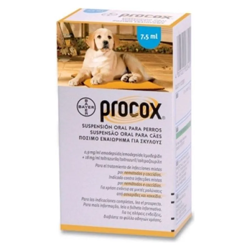 Cutia de Procox suspensie orală 7,5 ml pentru câini