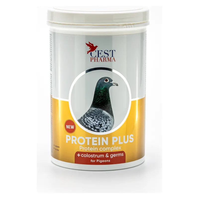 Recipientul de 600 g de Protein Plus Cest Pharma, concentrat proteic pentru porumbei