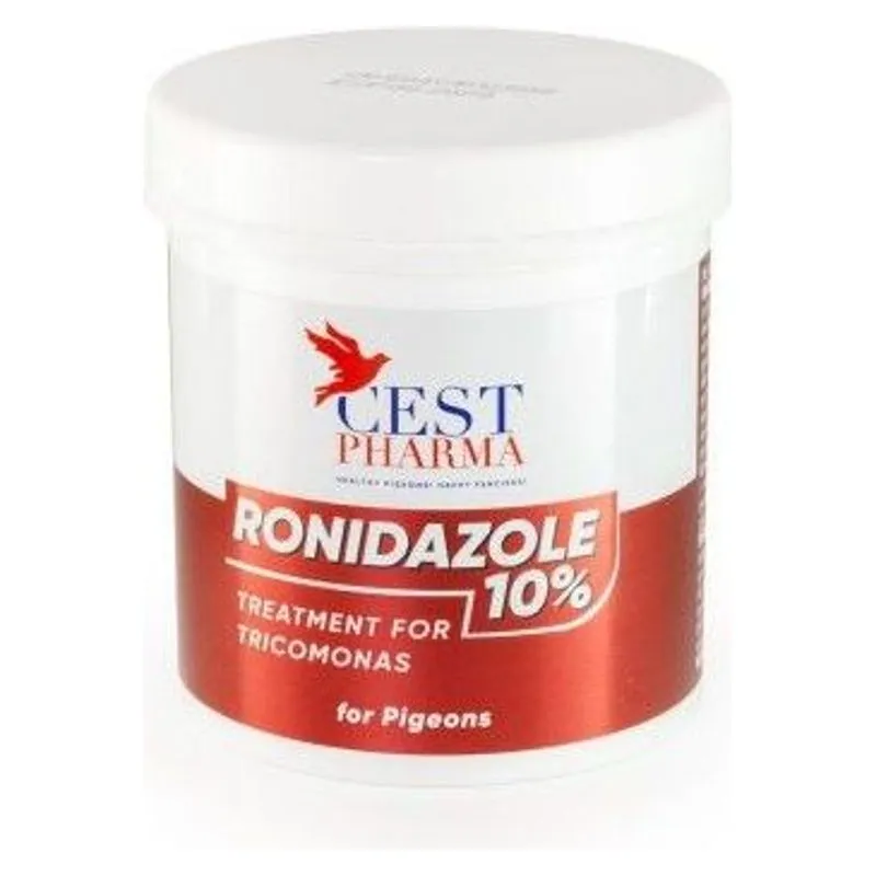 Borcanul de 100 g de Ronidazole 10% Cest Pharma, pulbere pentru porumbei