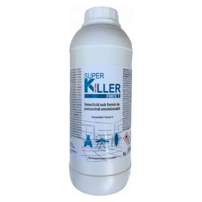 Flaconul de Super Killer Forte T, insecticid concentrat Pasteur