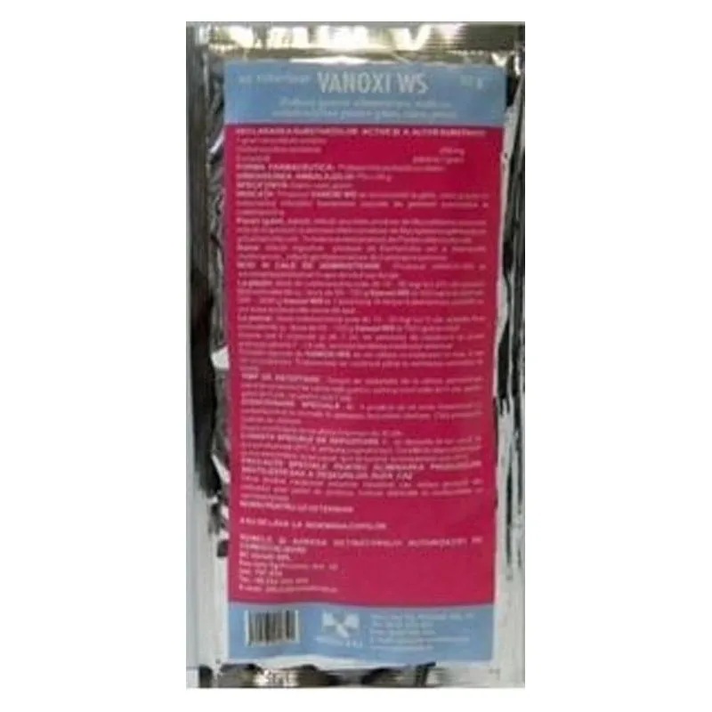 Plicul de Vanoxi WS 50 g, pulbere orală cu oxitetraciclină